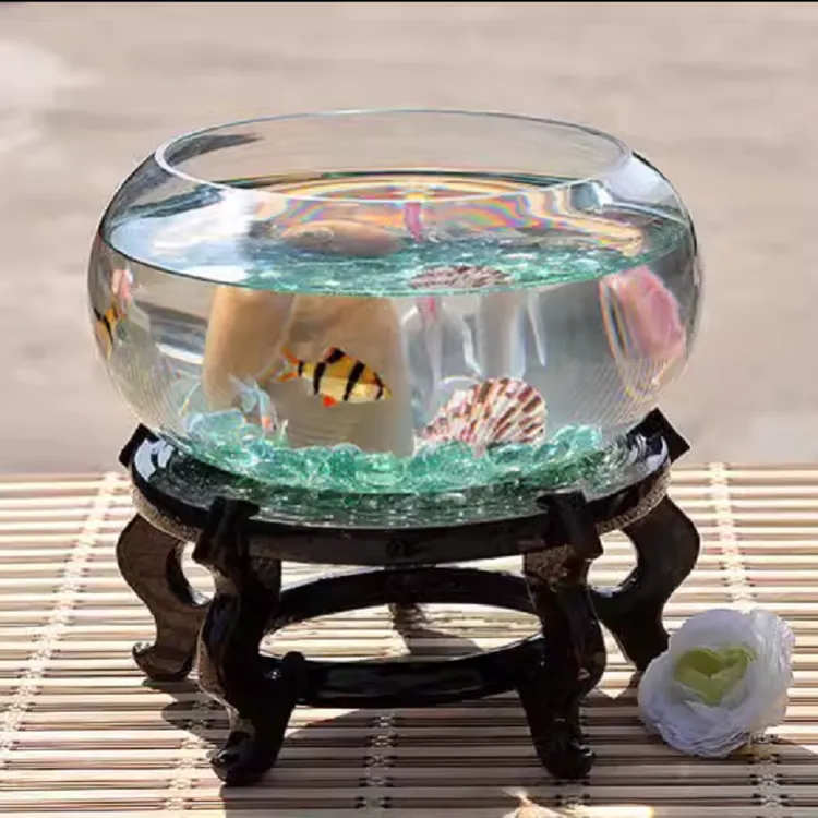 水培玻璃花瓶透明碗莲荷花铜钱草盆养睡莲专用花盆鱼缸植物玻璃缸