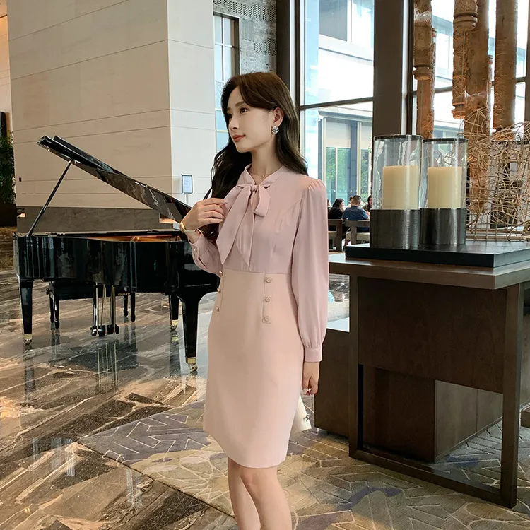 奢姿2025年秋季新款大码女装法式裙子胖妹妹绑带蝴蝶结减龄连衣裙