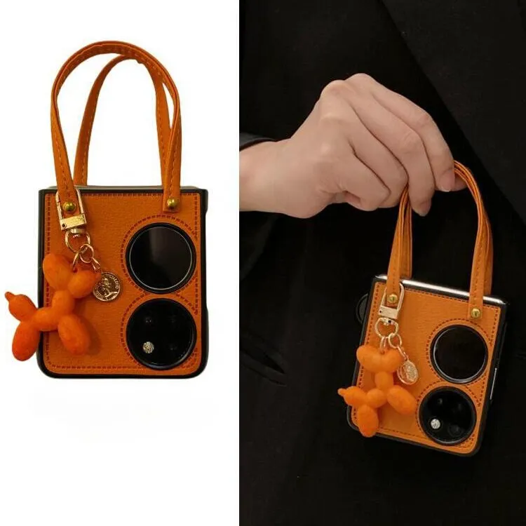 适用华为Pocket 2手机壳折叠屏p50pocketS橙purax手提包mixflip2