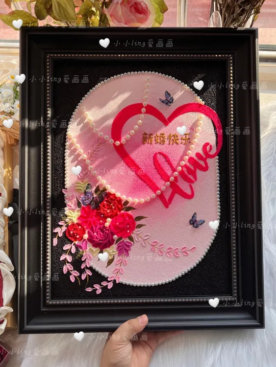 黑粉花束新婚礼物成品定制订婚diy｜新娘|结婚发货手工下单画