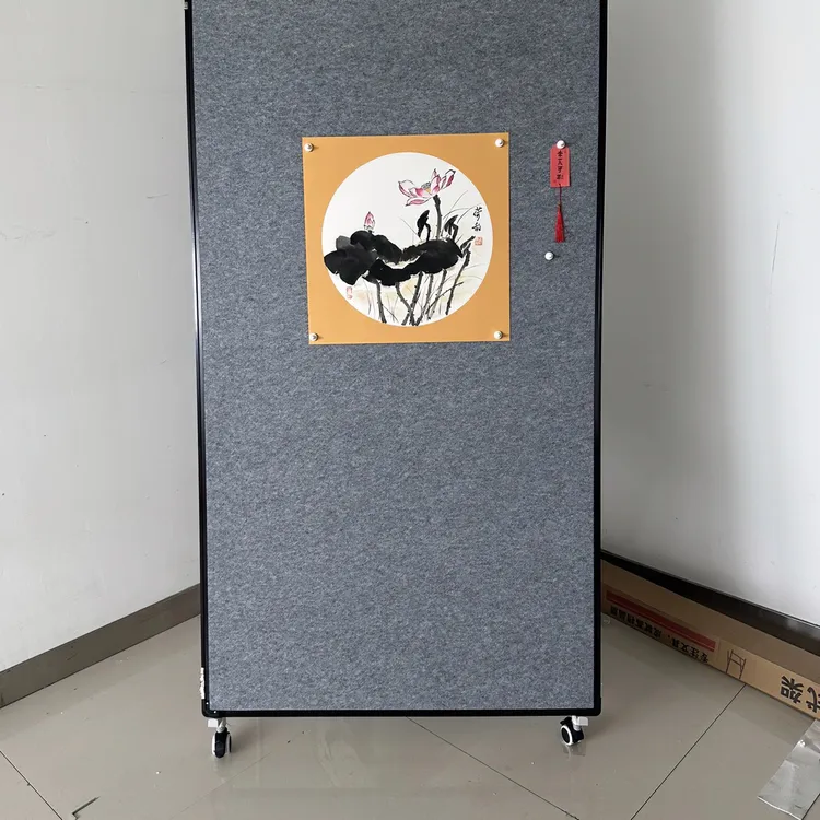 可移动磁性毛毡墙六尺双面磁性毛毡画板磁吸灰色挂墙使用