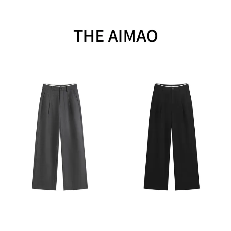 【THE AIMAO】”雅感西裤“极简风垂感西装茧型休闲裤XYX80959
