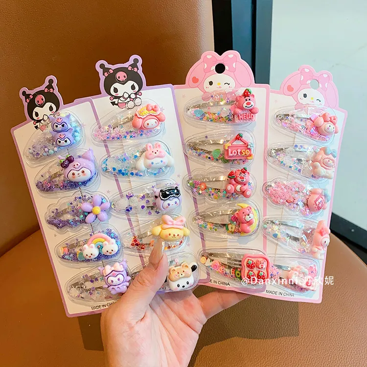 儿童流沙发夹小女孩可爱侧边刘海碎发bb夹女童后脑勺发卡宝宝发饰