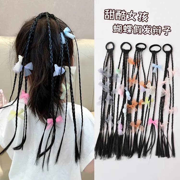 新款宝宝假发发辫女童免扎发发饰懒人编发神器小女孩子假刘海头饰