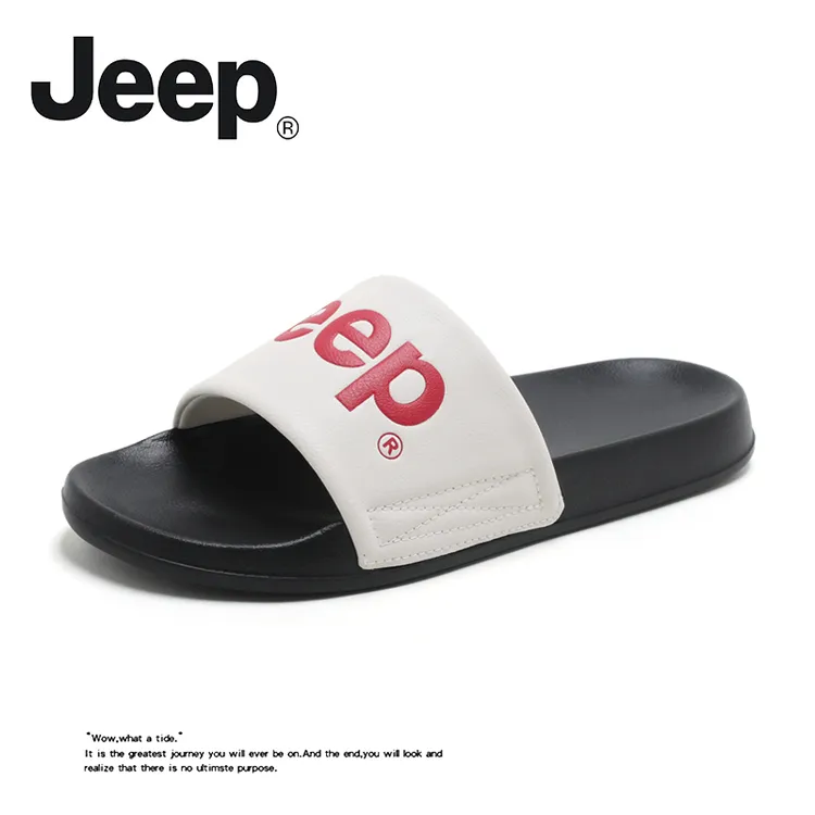 JEEP/吉普拖鞋男士夏季户外休闲软底外穿ins时尚沙滩情侣一字拖鞋