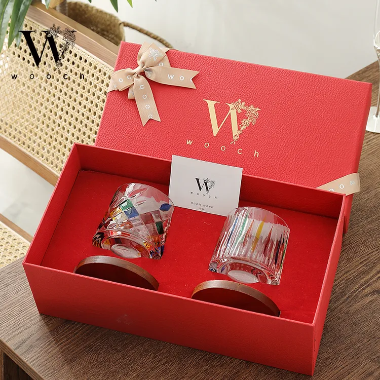 WOOCH物取创意彩绘旋转玻璃水杯礼盒生日礼物新婚礼物高级实用