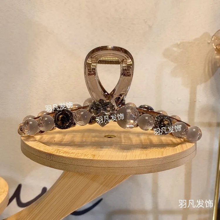 羽凡原创设计【1217】韩版气质抓夹简约百搭发饰优雅轻奢头饰大发夹