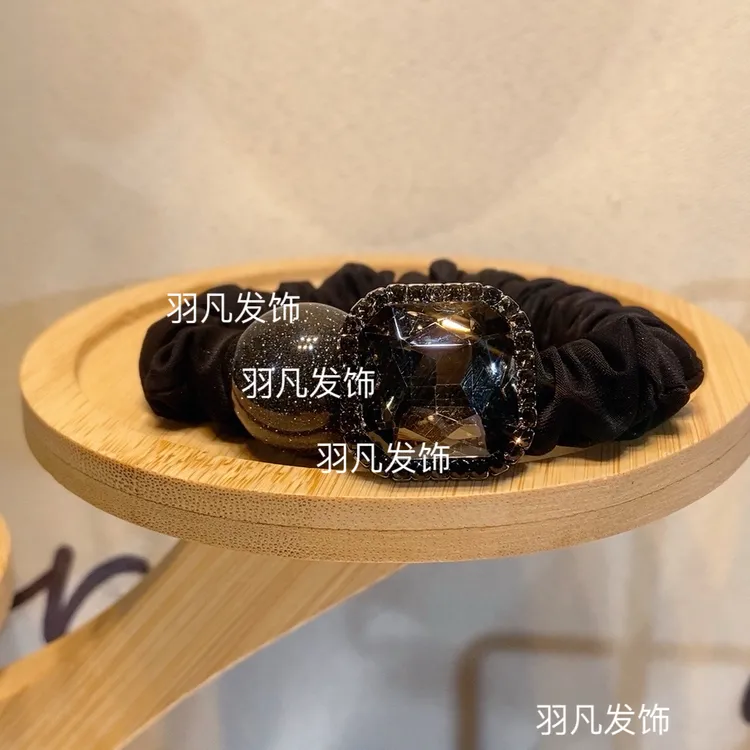 羽凡原创【2299】韩版气质发绳轻奢设计百搭头饰手工方钻发圈头绳