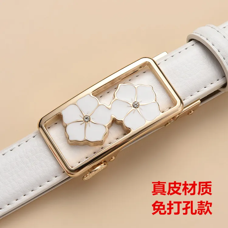 女士皮带真皮自动扣牛皮时尚韩版新款潮牛仔裤高档腰带百搭装饰