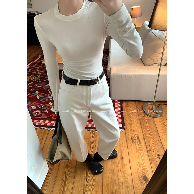 【Mona张绮贤】MONA 10山羊绒基础百搭打底衫女 O124Y12418