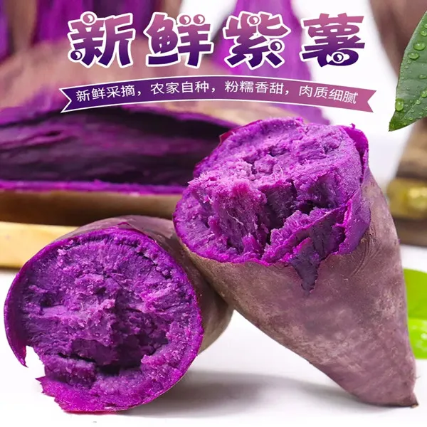 湖北新鲜紫薯沙地紫罗兰粉糯香甜番薯地瓜粗粮辅食3/5/9斤