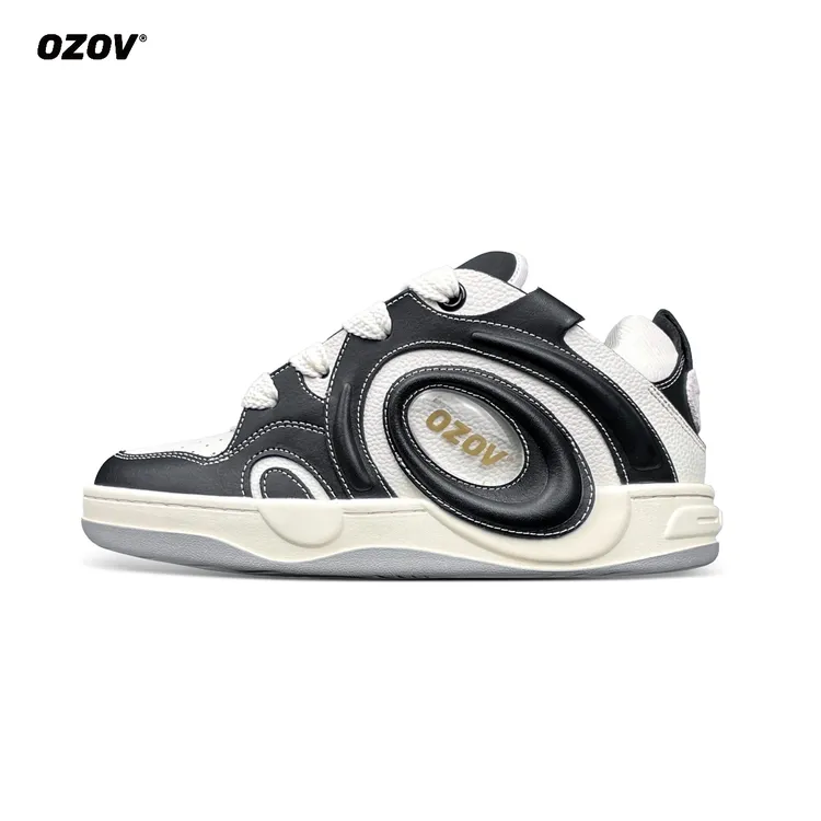 OZOVPLANETRING01黑金色男女情侣款休闲复古面包复仇风暴鞋子