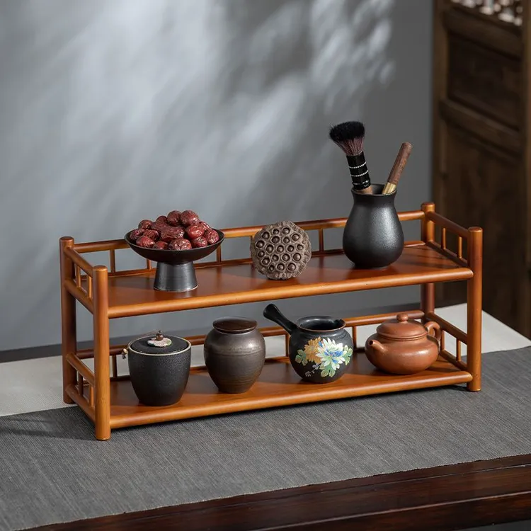 杯架壶架茶杯架桌面博古架茶具收纳架办公室茶室茶台茶柜置物架