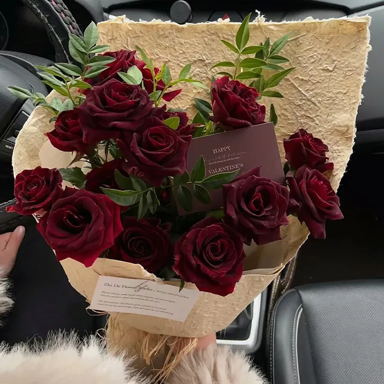 高级手撕纸 进口复古东巴纸鲜花花束包装纸包花纸花艺花店资材diy