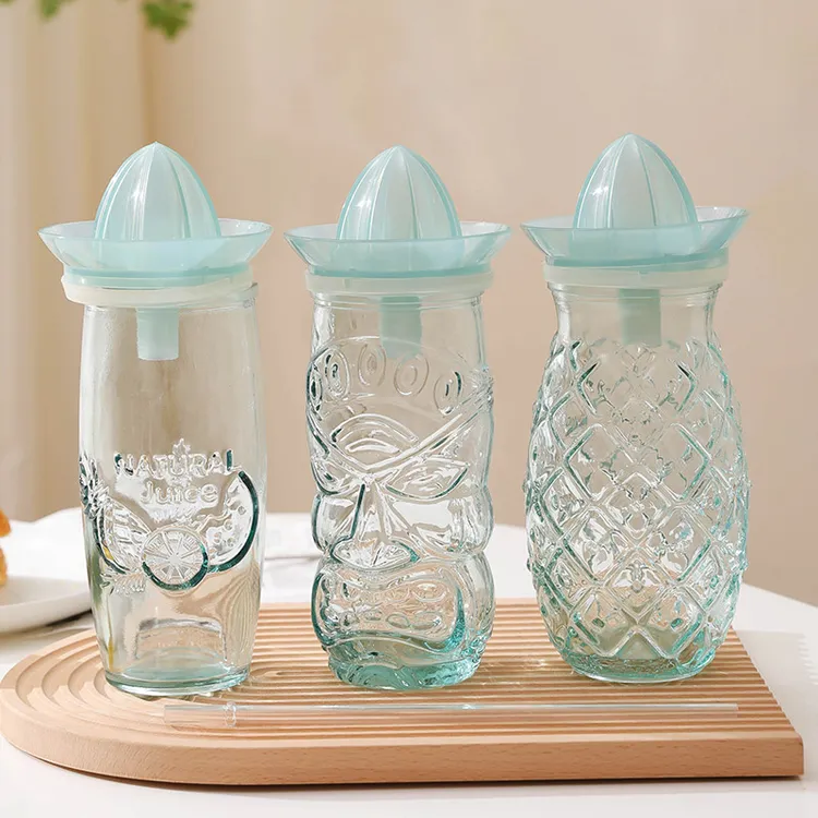 利快西班牙进口网红榨汁玻璃杯VSM手动榨汁杯榨汁器700ml