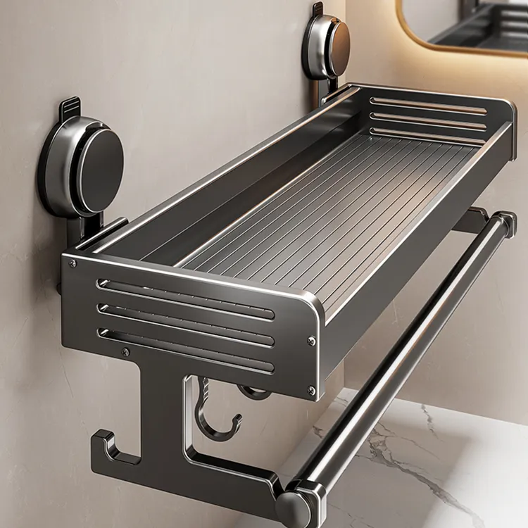 吸盘置物架浴室卫生间免打孔壁挂式挂墙上洗漱台洗手间厕所收纳架