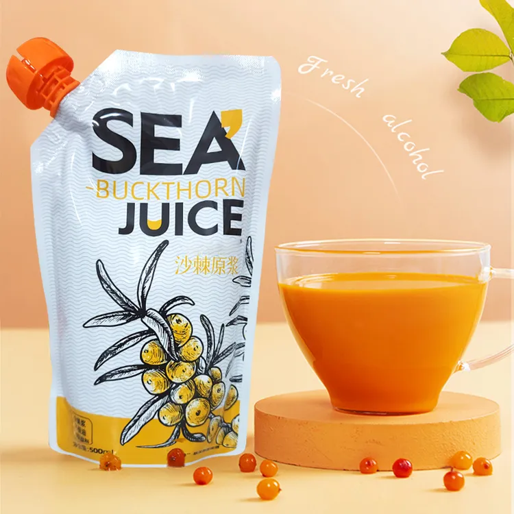 鲜果冷榨沙棘原浆500ml/袋（含果油 籽油）
