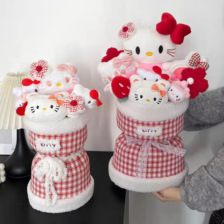 凯蒂猫kt猫咪玩偶花束可爱毛绒公仔生日礼物送女生闺蜜毕业圣诞节