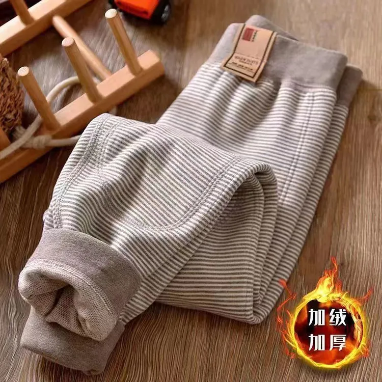 男童德绒发热儿童加绒保暖裤中大童秋冬季打底裤加厚秋裤校服神器