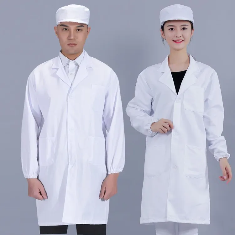 带帽食堂白大褂长款透气实验服厨师服工作服面点食品加工服长袖男
