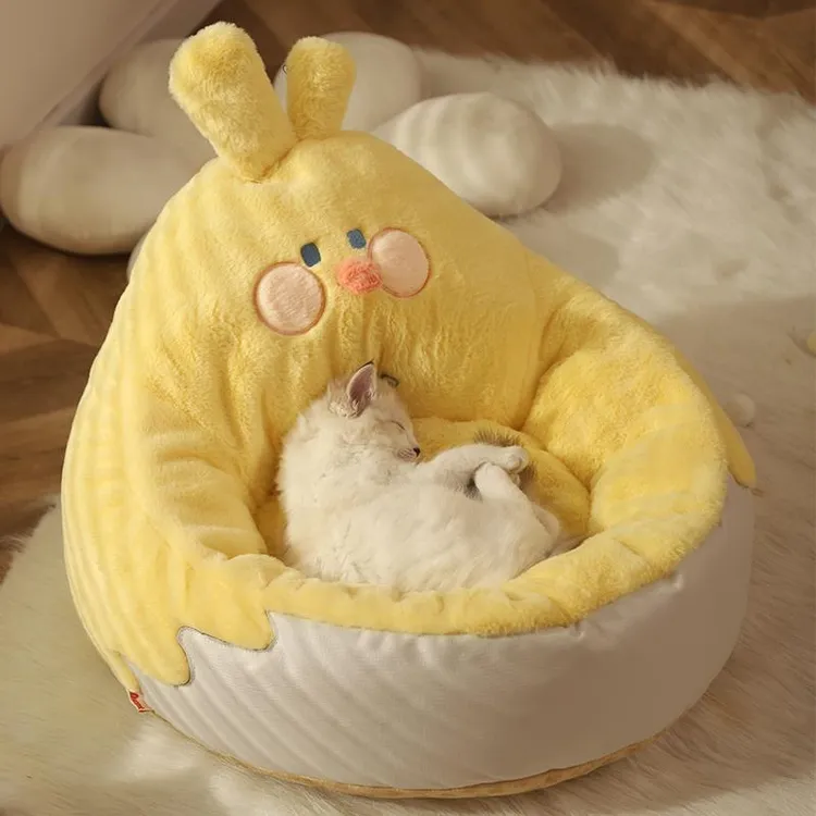 猫窝四季通用猫垫子冬季保暖睡垫幼猫宠物窝半封闭式宠物沙发猫床
