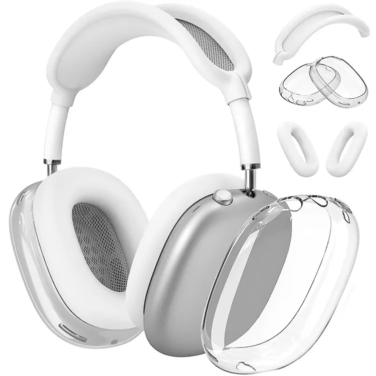 适用苹果新款airpods max硅胶保护套透明TPU软壳头戴式耳机外壳