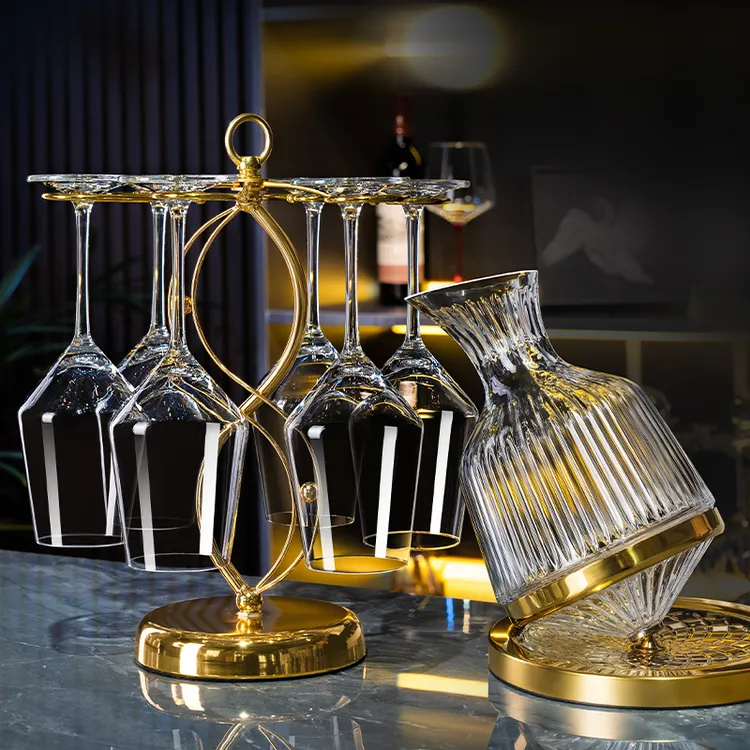 网红红酒杯轻奢家用创意个性无铅欧式葡萄酒杯陀螺醒酒器旋转