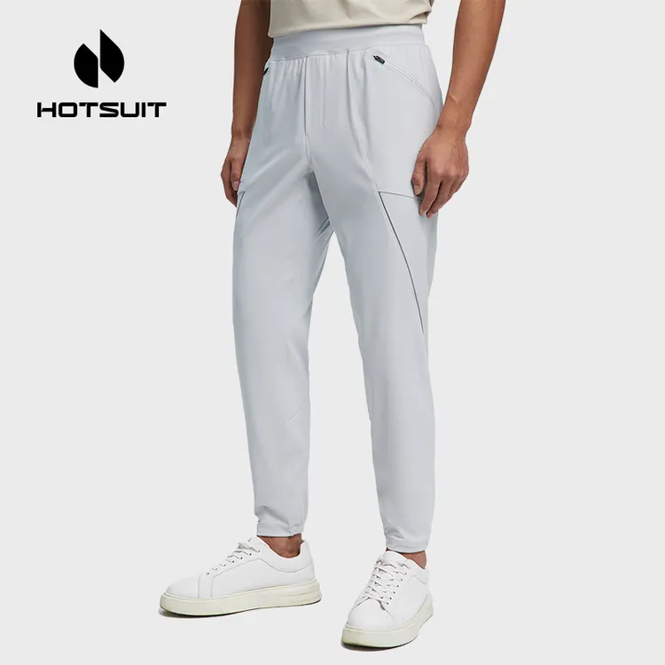 hotsuit后秀运动裤2024春新款男高弹修身休闲裤健身通勤跑步长裤