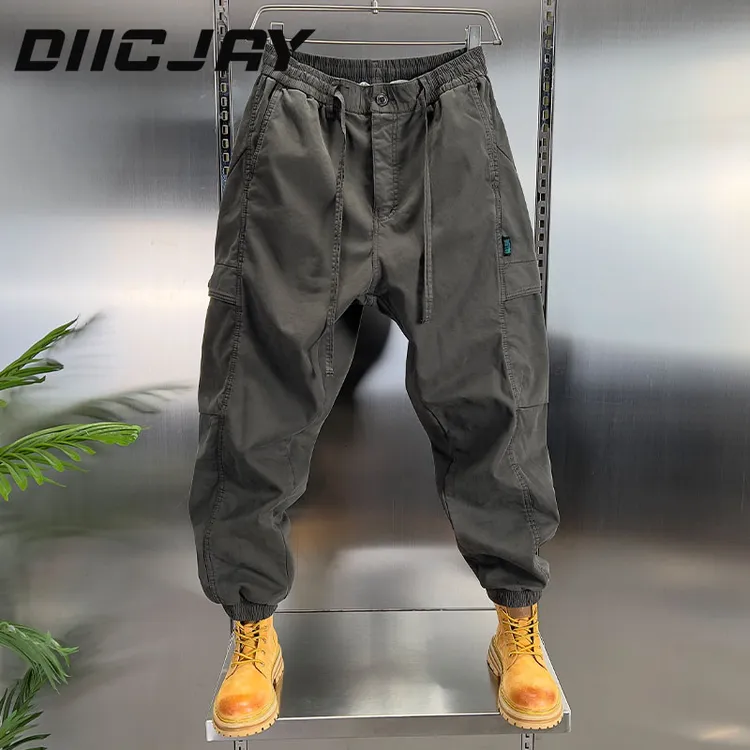【多口袋】美式工装裤男款宽松潮牌复古束脚休闲裤子运动百搭显腿长