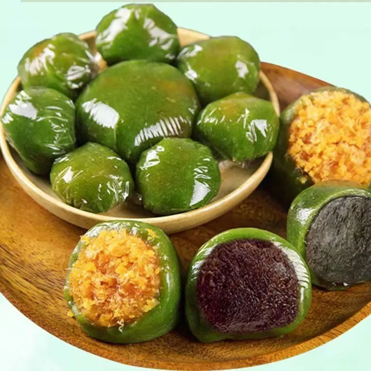 艾草青团蛋黄肉松芋泥糯米滋方便速食艾草青团夹心好吃早餐整箱