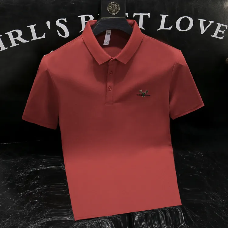 欧货潮流夏季刺绣鳄鱼翻领短袖Polo衫男帅气潮牌t恤男士男生半袖