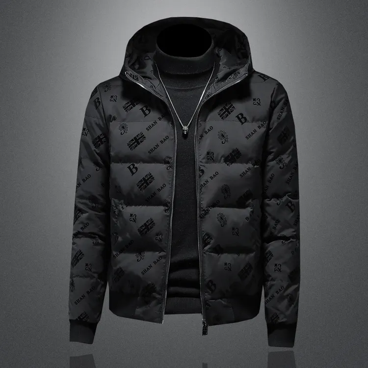 冬季轻奢保暖羽绒服男士加厚冬装新款潮流时尚男休闲短款连帽外套