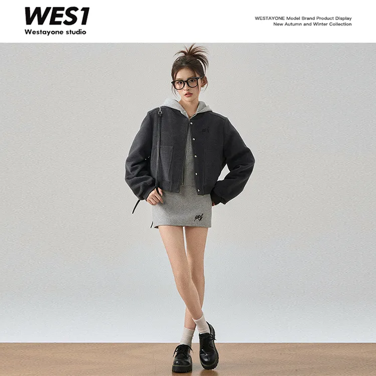 WESTAYONE 24AW新款学院风棒球服短外套女秋