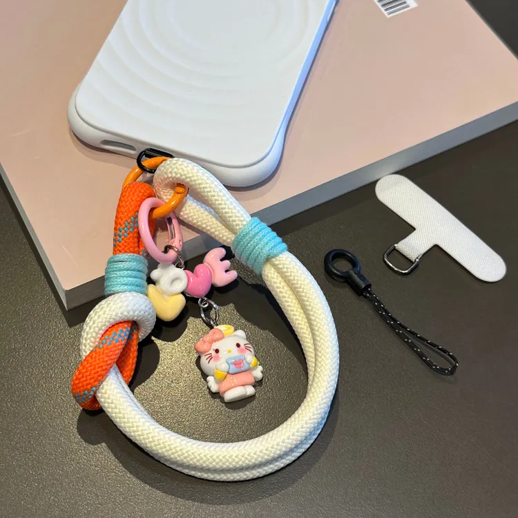 可爱Kitty卡吊坠手机挂绳手腕带卡通公仔钥匙耳机包挂件个性挂链