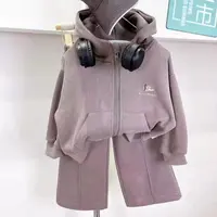 棉小九儿童刺绣标直筒裤卫衣套装（小童）751031