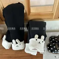 2024新款冬季女宝宝加厚一条过冬可爱小兔打底裤25125