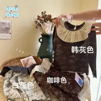 2024小童秋装新款女宝碎花打底衫洋气娃娃领24843