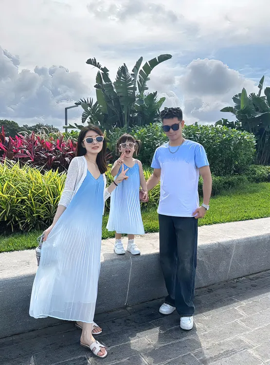【小丸子】夏季连衣裙亲子装裙子背心长裙宽松中长款儿童显瘦仙女裙