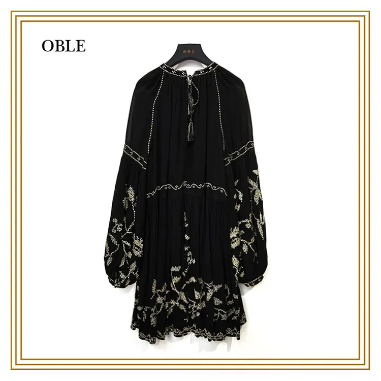 【鎏金岁月-大蕾专享】OBLE2025新款流金岁月真丝连衣裙502-2020008