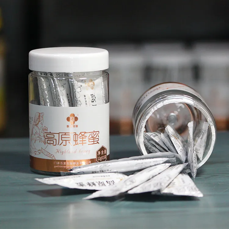 百里花海高原蜂蜜祁连山野花百花独立小袋便携包装成熟结晶蜜随身