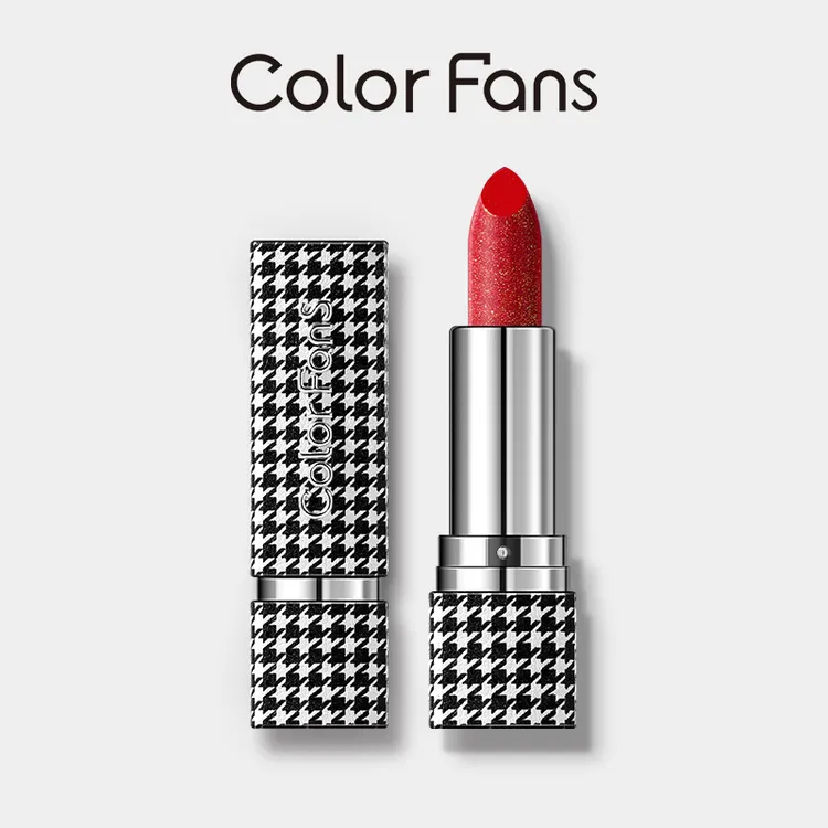 【滋润.显白 金闪口红】千鸟格丝绒哑光不干不起皮让你变美的口红