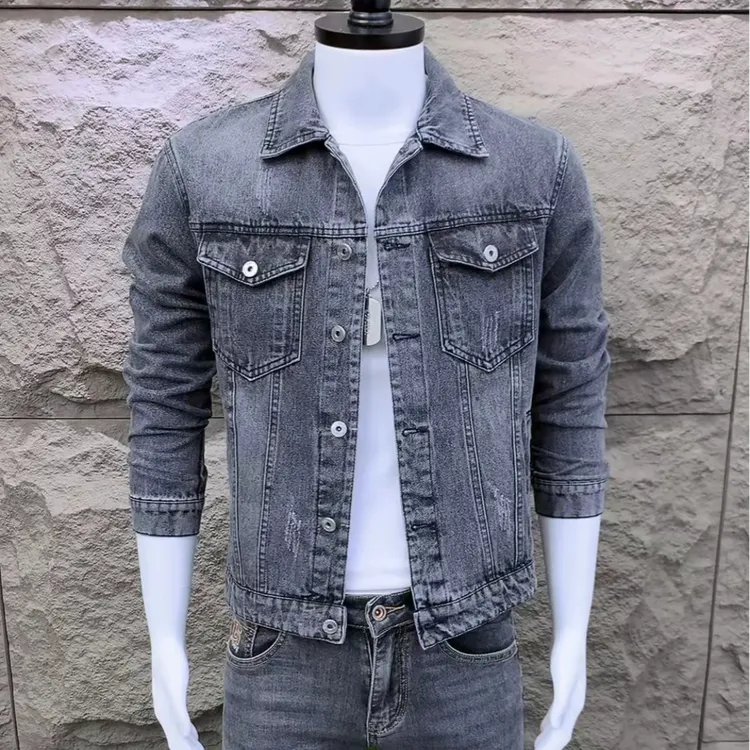 春季潮流韩版新款高品质男装休闲百搭气质牛仔夹克休闲男外套