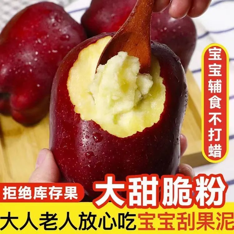 【彩箱】天水花牛苹果粉面蛇果新鲜水果应季婴儿辅食刮泥老人产地发