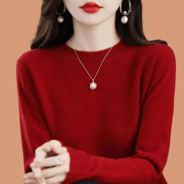 低领小毛衣女秋冬2025新款今年爆款洋气妈妈装高端内搭羊毛打底衫