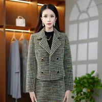 法式气质轻奢洋气精致修身显瘦套装两件套M-4XL