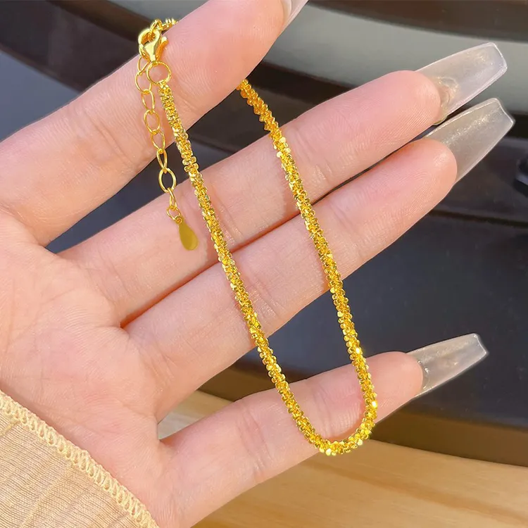柯柒 铜合金手链 波光粼粼手链女轻奢小众设计高级感毛毛虫手环