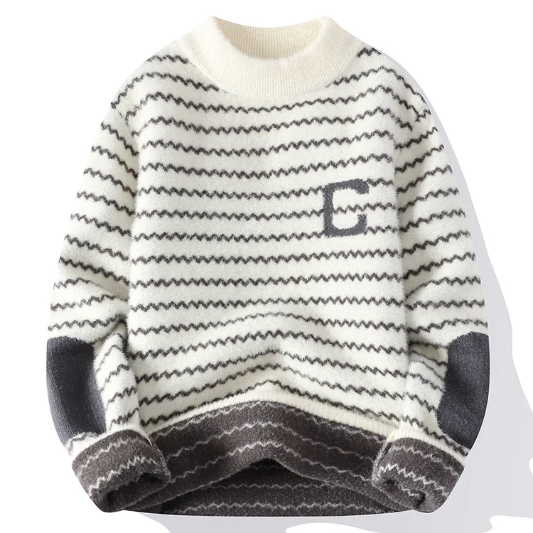 半高领毛衣男孩秋冬季打底衫加绒加厚青少年高中学生大童保暖线衣