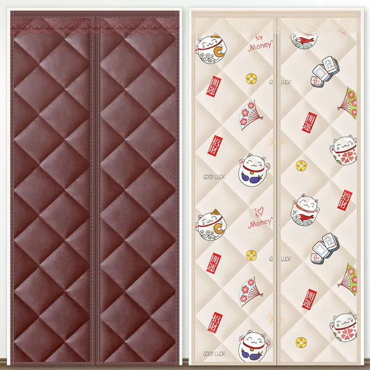 门帘冬季防风保暖棉门帘加厚家用空调双开门挡风磁吸遮挡隔断帘子