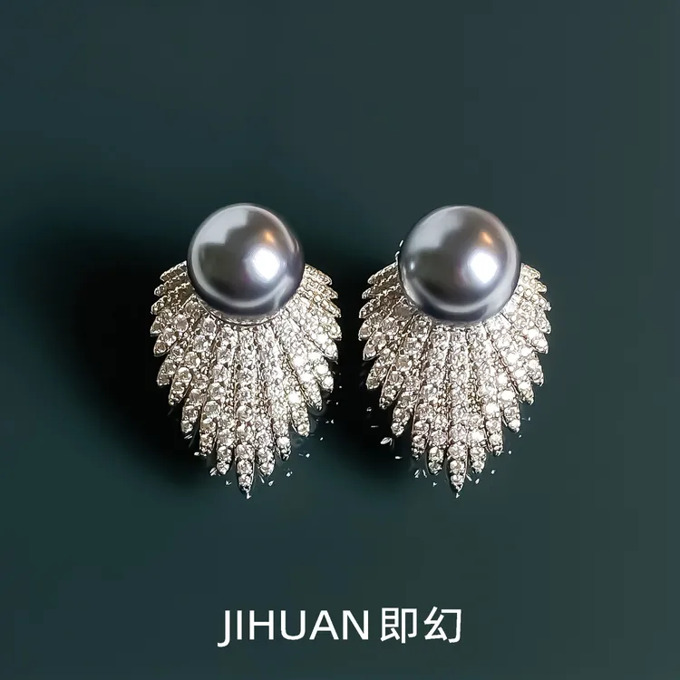 即幻 铜合金耳饰 ♦温莎公主 欧美优雅小众耳环 法式气质耳饰 7174