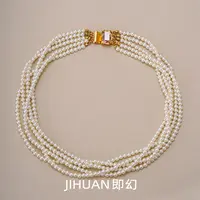 铜合金项链 白珠项链女ins小众手工温柔百搭气质时尚轻奢205-9311